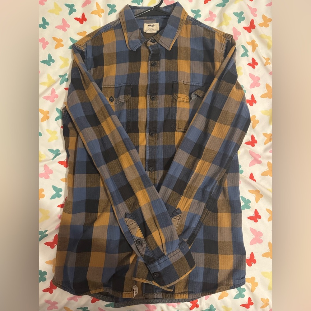 Vans Brown and Blue Flannel